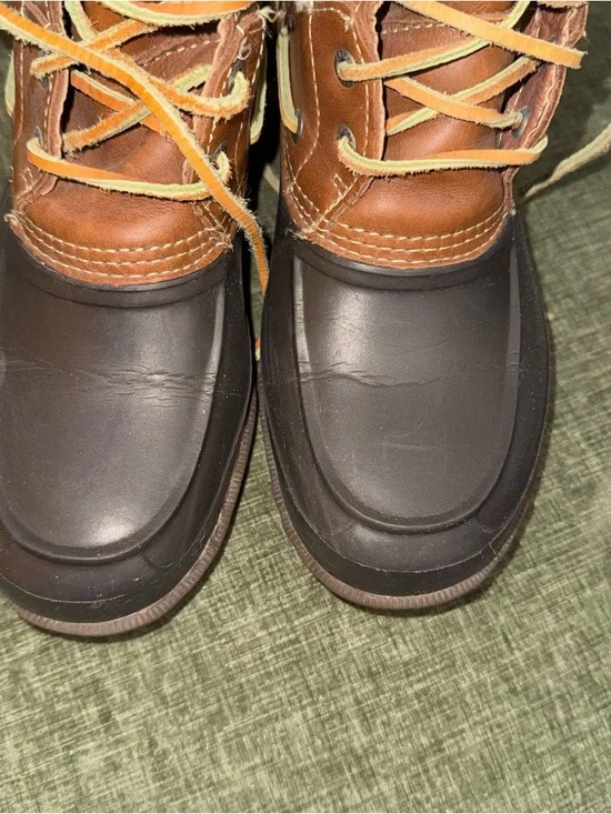 Sperry Chestnut Brown Leather Duck Boots Boat Shoes 8.5 Leather - Picture 3 of 8